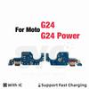 1Pcs Good quality USB Charger Dock Connector Charging Port Microphone Flex Cable For Motorola Moto G04 G24 Power G34 5G G51 G100