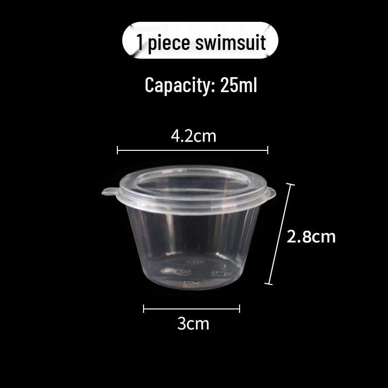

Disposable Plastic Sauce Portion Cups with Lids
