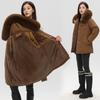 Plush and Thickened Parka Short Coat for Women Autumn and Winter Down Cotton Coat