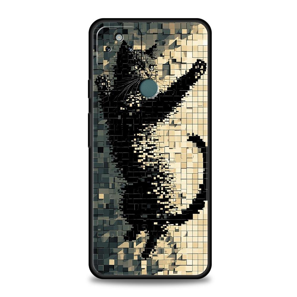 Cute Cat Phone Case Cover for Google Pixel 10 9 8 7 6 9A 8A 7A 6A Pro Shockproof Soft TPU 9 Pro XL Shell Capas Fundas Coque Bags