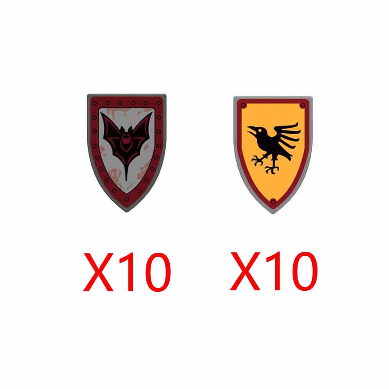 Medieval Castle Soldier Figure Equipment Building Blocks Lion Black Eagle Knight Waffen Accessories Shield Vest Cloak Brick Toys
