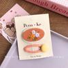 Adorable Round Bean Fabric Flower Hair Clip for Frizzy Bangs