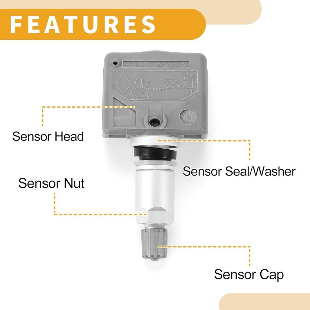 Tire Pressure Sensor No.28103AG00B/28103AG00A TPMS Sensor for Subaru Legacy 2005-2008