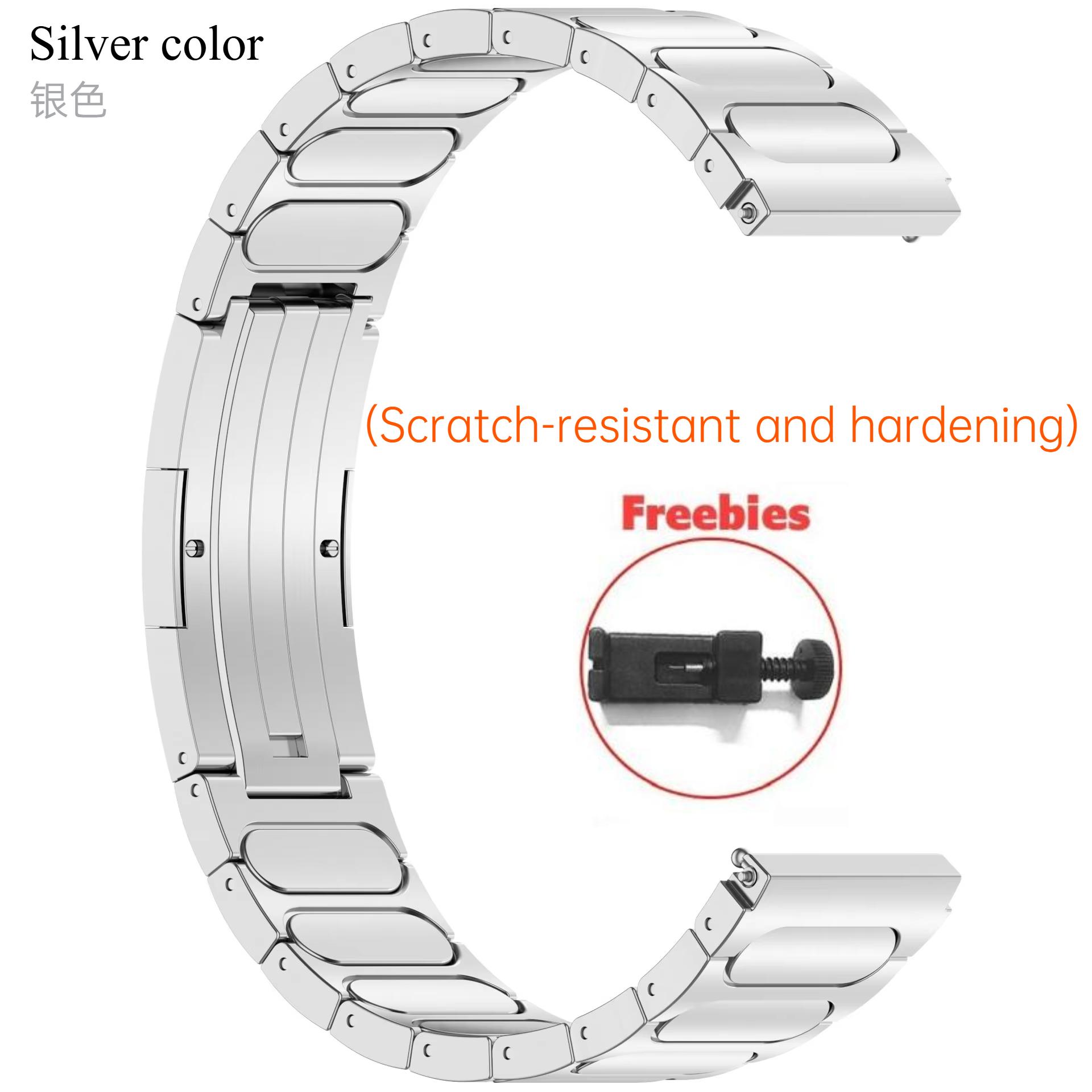 

22 мм роскошный титановый ремешок для Huawei Watch GT 5 4 3 2 46 мм мужской ремешок для Amazfit T-REX 3 Balance Falcon Garmin Venu 3 браслет Universal 22MM width серебряный