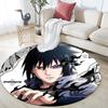 Sasuke Uchiha,Round Area Rug,Carpet Rug for Living Room Bedroom Sofa Playroom Decor,Non-slip Floor Mat