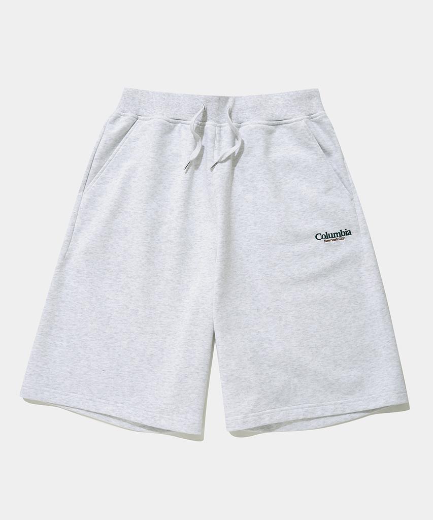 COLUMBIA UNIVERSITY Nyc Emb Terry Sweat Shorts Pants_Light Melange Gray