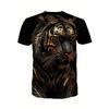 3D Printed Cool Tiger T-Shirt for Men Animal Pattern Tees Summer Street Short Sleeve Round Neck Tops Fashion T Shirts