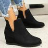 Fashion Women Ankle Boots New Track Designer Pointed  Western Boots Women Trend Fashion Platform Wedge Shoes for Women Zapatos De Mujer