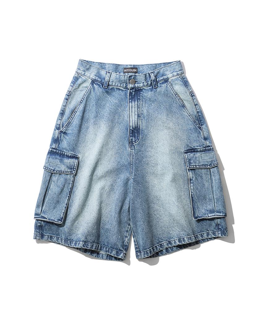 Intudeoseukeu Elias Cargo Shorts - Washed Blue