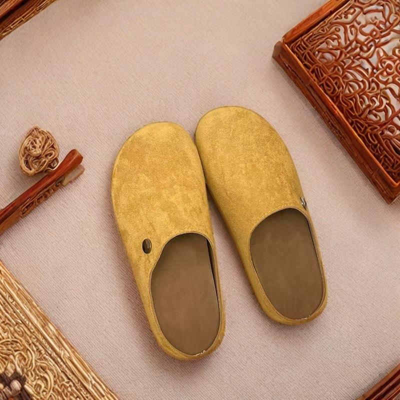 

Women s shoes, home lazy slippers, comfortable and breathable casual single shoes, women wear soft-soled Birkenstocks 35 жёлтый