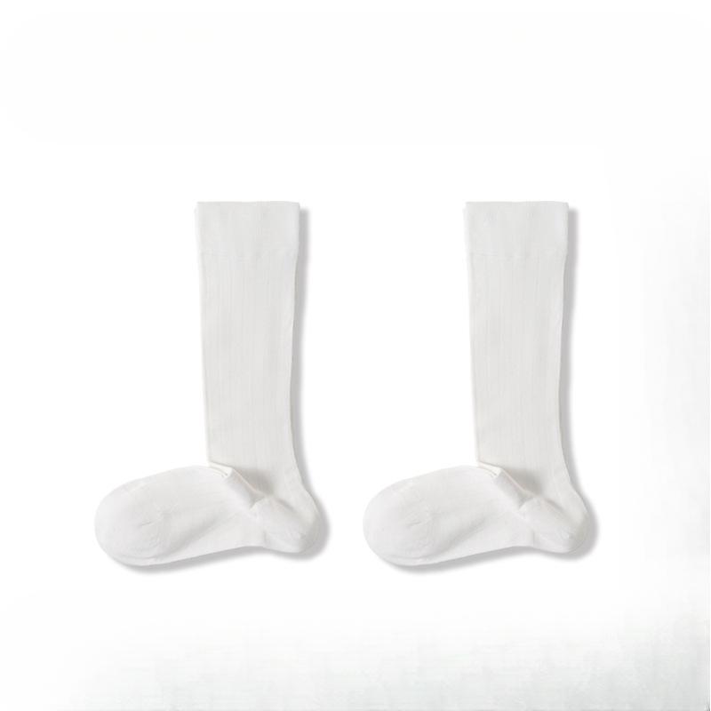 Damskie Cienkie Antypillingowe Skarpetki do Łydki z Kątem Prostym i Casualowym Pionowym Prążkiem, Jednokolorowe