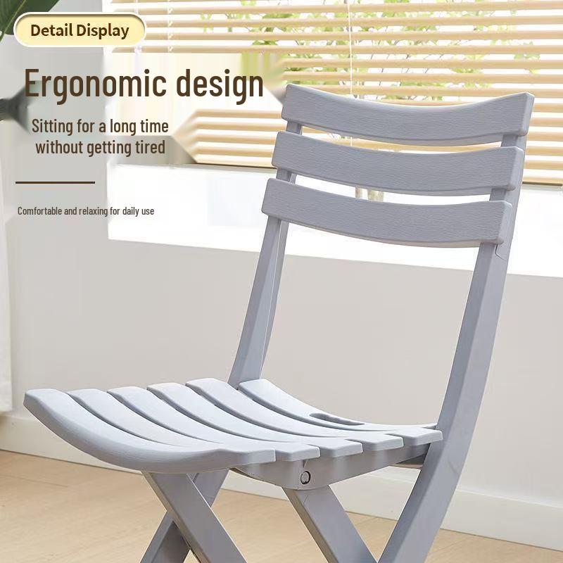 Foldable Ultra-Light Plastic Outdoor Chair for Balcony & Courtyard
