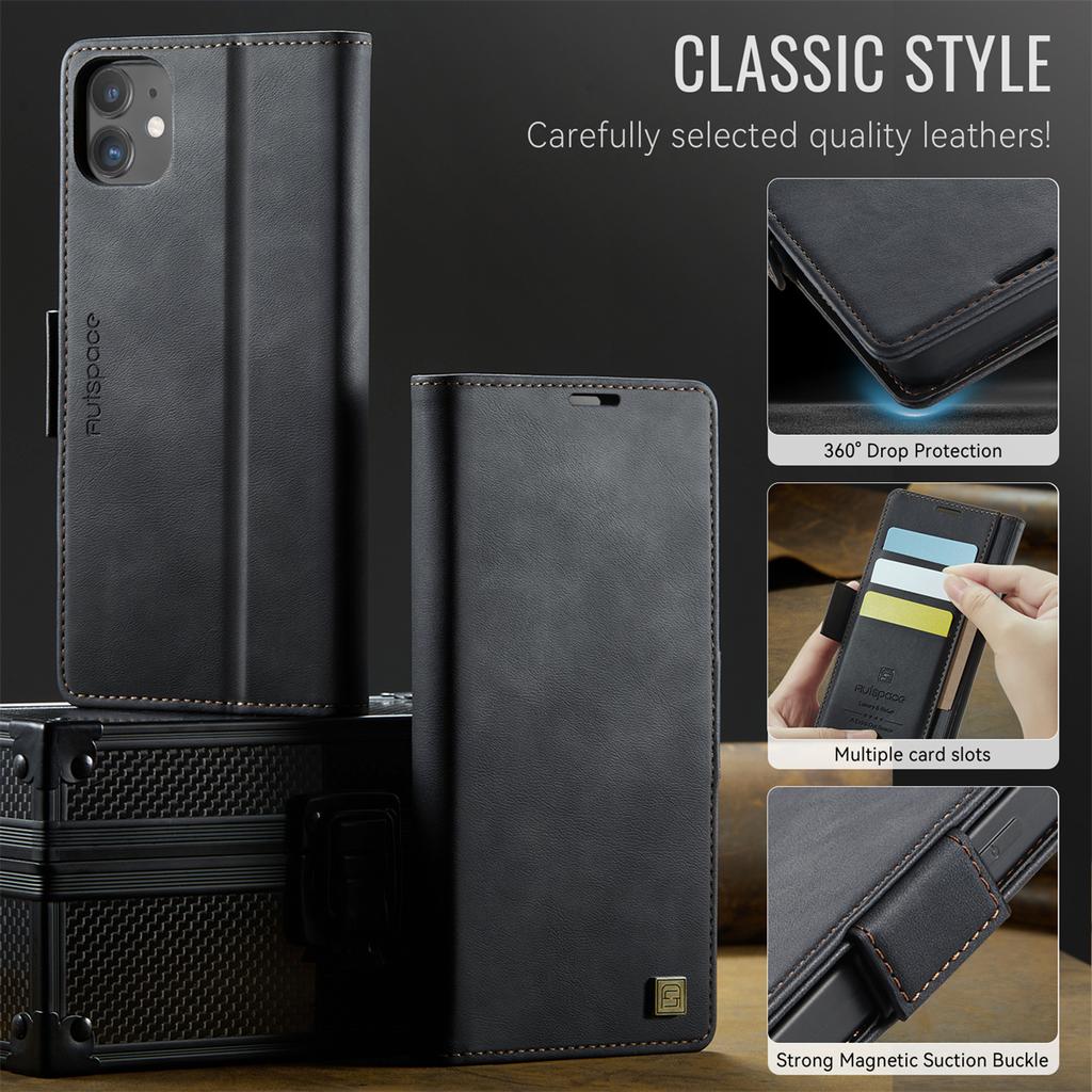 For iPhone 12 /12 Pro / 12 Pro Max. Wallet Case with Card Slots & Kickstand, 360° Protection Leather Case