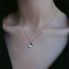 Women's Retro Titanium Steel Heart Necklace - Fashion Clavicle Chain with Personality and Elegant Design.