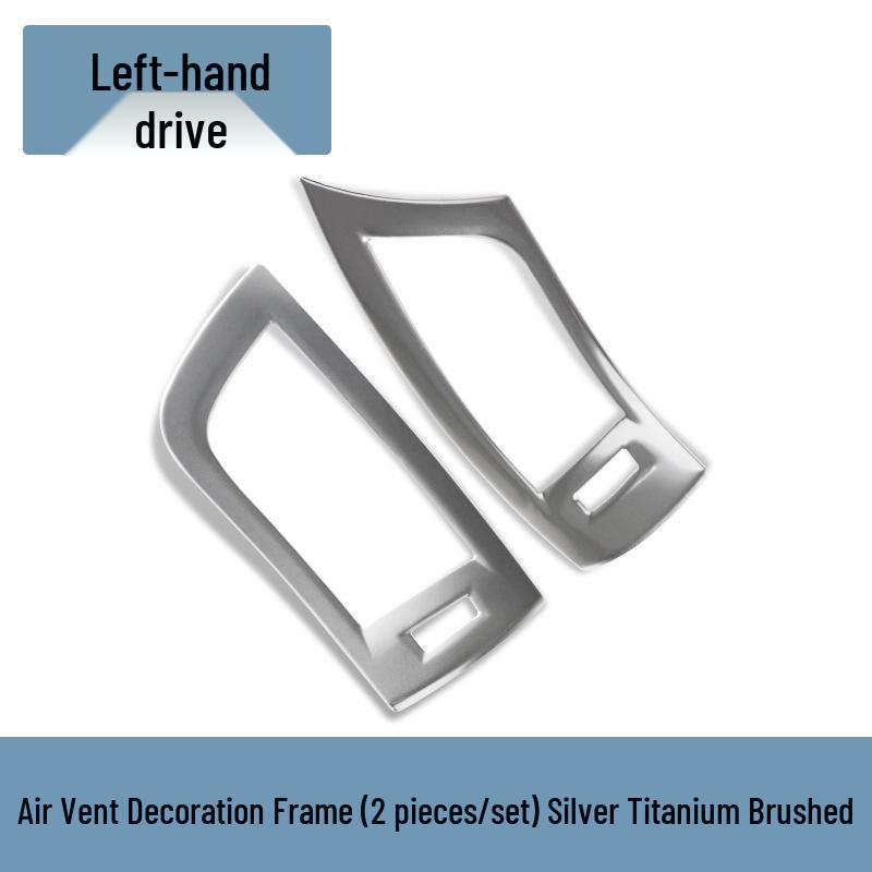Stainless Steel Dashboard Air Outlet Frame for Toyota Alphard Vellfire 2015-2022, 30 Series