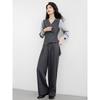 Women's Autumn Waist-Cinching Shirt & Casual Pants Set