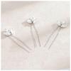 3Pcs Bridal U-shaped Pin Metal Barrette Clip Hairpins Rhinestone Wedding Hairstyle Design Tools Women Wedding Hair Accessories