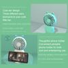 ABS Mini Pocket Fan With USB Charging For Children Students And Adult Travel Mobile Phone Holder