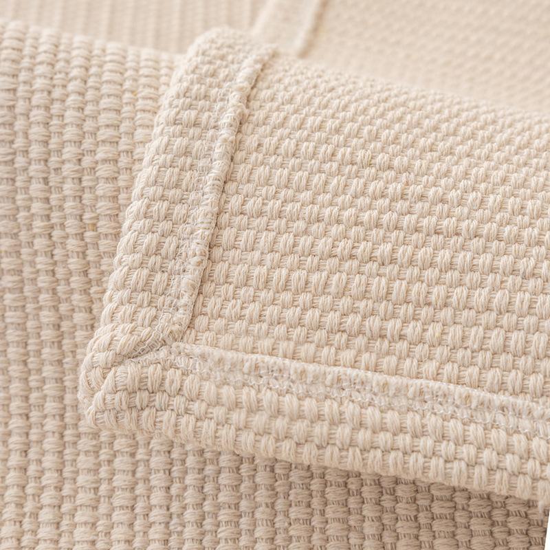 Cotton Sofa Cushion Four Seasons Universal Non-Slip Coarse Cloth Cushion Solid Color Fabric Craft Simple Sofa Cover Cover Cloth