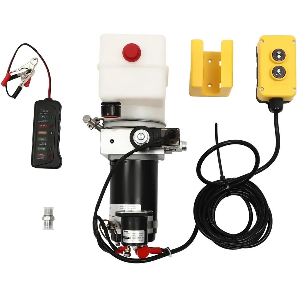 12V Hydraulic Pump for Tipping Trailer, Hydraulic Aggregate, Single-acting Hydraulic Pump for Tipper Hydraulic Pumps