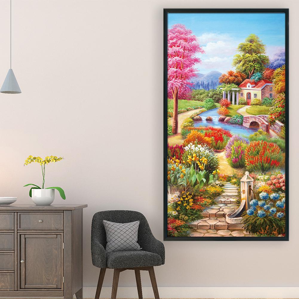 Full Embroidery Beads Printed 11CT Landscape Cross Stitch Kit Home Art Decor