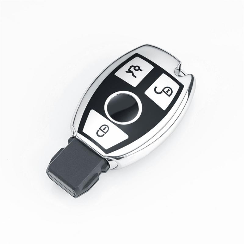 Měkké TPU Pouzdro na klíč od auta Dálkový ovladač Fob Pro Mercedes Bnez CLA GLC GLA GLK W203 W210 W211 W204 W176 Třída A B C R AMG Příslušenství