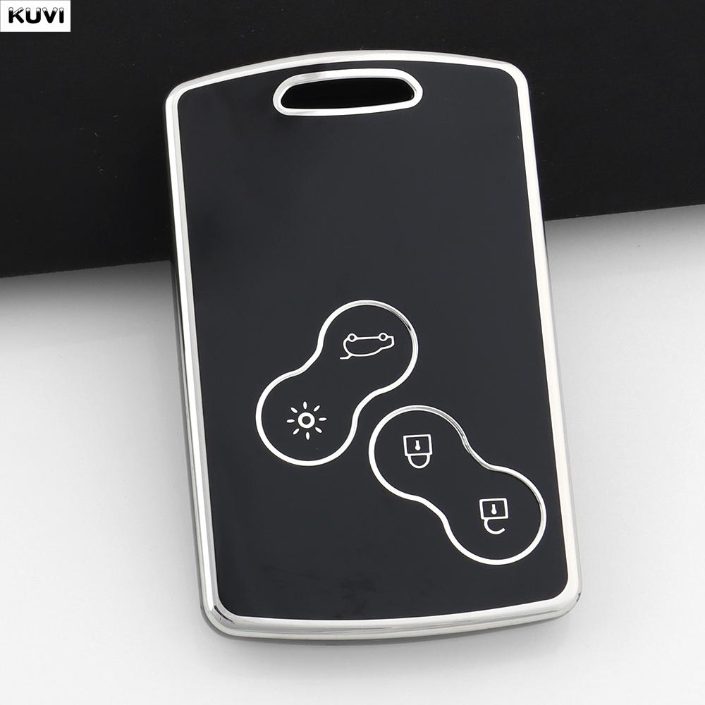 

For Renault Megane 2 3 Clio Scenic Duster Kaptur Captur Logan Laguna Zoe Koleos Danilo Nema Fluence Pink TPU Car Key Case Cover