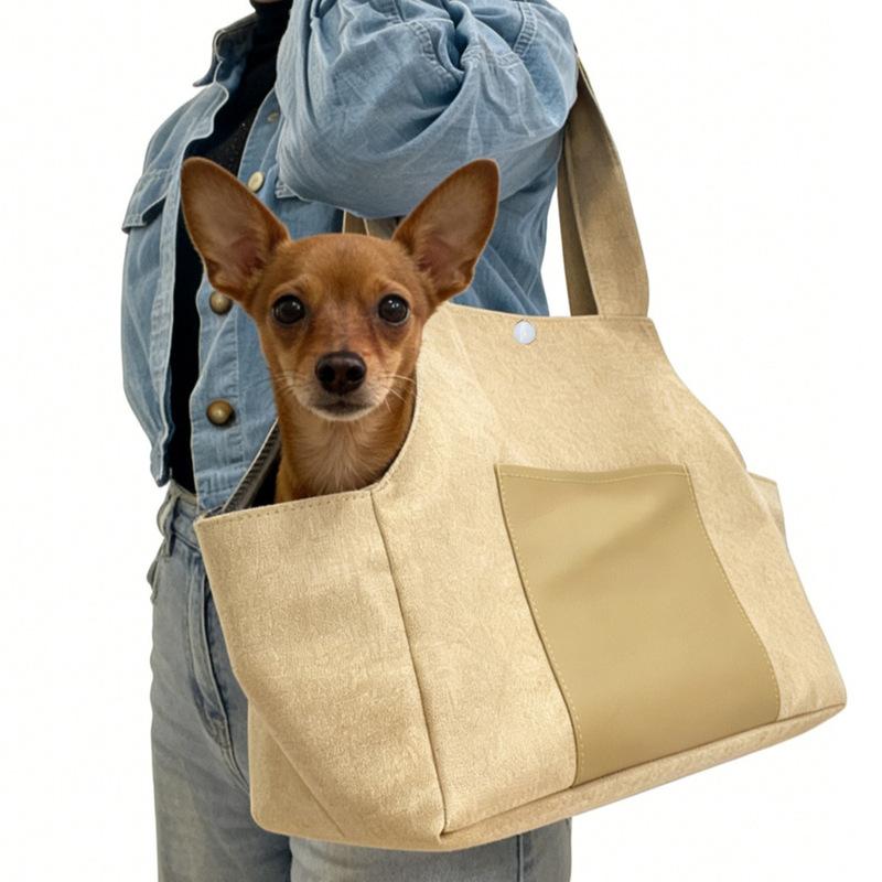 Breathable All Season Pet Carrier With Waterproof Pee Pad Portable Shoulder Bag For Small Dog Cat Outdoor Travel Car Use