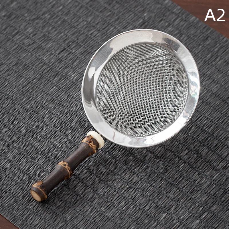 1Pcs Stainless Steel Matcha Sifter Rust Proof Bamboo Tea Strainer Easy Clean for Home Kitchen Daily Tea Brewing A2