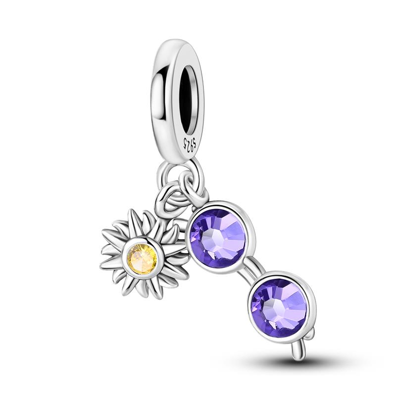 

Woman New Product Metal Color Colorful Blossom And Butterflies Pendants Fit Pan Bangle Make your own Beads Accessory Deals Elegant Fashion Beautiful