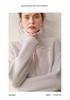 2025 Autumn/Winter Thick Double Zipper Cashmere Knit Cardigan for Women - High Collar Ribbed Long Sleeve Outerwear