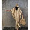Women's Fashion Summer Spring Colour Block Print 1/2 Sleeves V-Neck Loose Waistline Casual Dresses