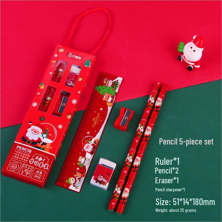 Christmas Handbag 6-Piece Set: School Stationery Gifts for Kids
