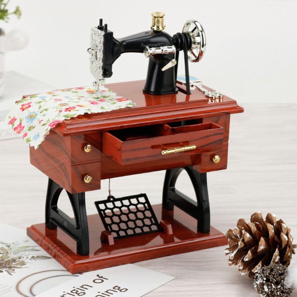 Vintage Dollhouse Sewing Machine Simulation Music Box Dollhouses Miniatures  Dollhouse Accessories