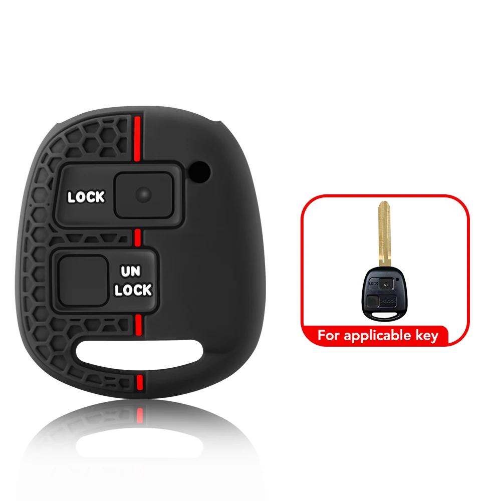 Silicone Car Remote Key Case Holder Key Cover For Toyota FJ Cruiser Land Yaris Echo For Lexus ES GS LS IS RX SC LX RX400h