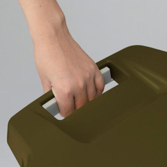 Velký odpadkový koš Squirrel, kontejner na kolečka, styl 2, tmavě modrá, 74 l, 2 kolečka, ekologický, vyrobeno v Japonsku, CS2-70C2