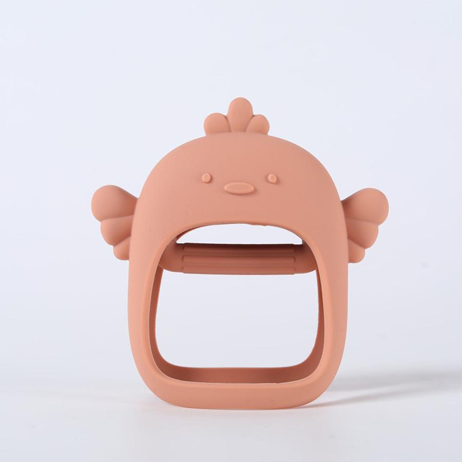Not fall off silicone baby teething toys baby hand held teether pacifier breastfeeding baby newborn teething toys