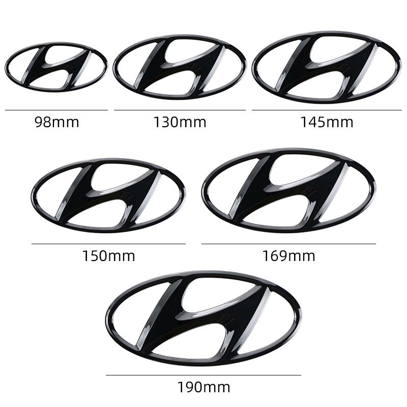 Car Front Hood Emblem Rear Trunk Badge Sticker For Hyundai Tucson Accent Elantra Santa fe Sonata I40 ix25 ix35 MM15