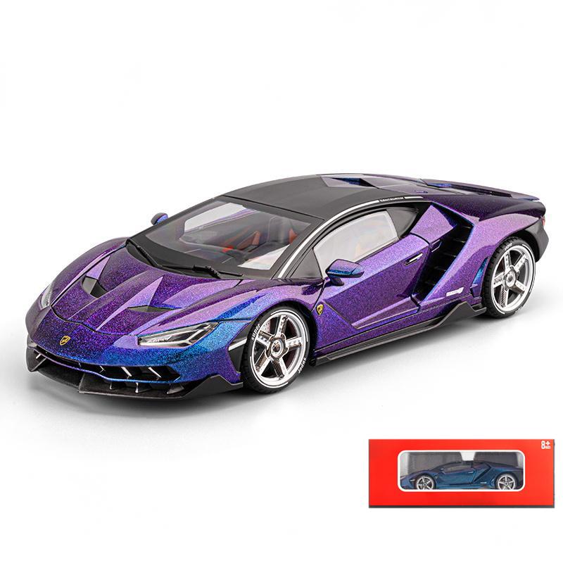 1/18 Lamborghini Scale Centenario LP770-4 Super Racing Car Alloy Metal Diecast Model High Simulation Sound & Light Gift for Boy