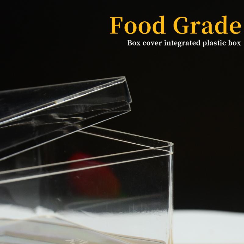 Transparente starre Kunststoff-PS-Material Mousse-Kuchenbox Tiramisu-Behälter Sushi-Dessert Lebensmittelaufbewahrung Kekse Süßigkeiten Verpackungsbox
