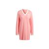 Originals Trefoil Logo Print V-Neck Long Sleeve Dress Women Dresses Pink IB2050