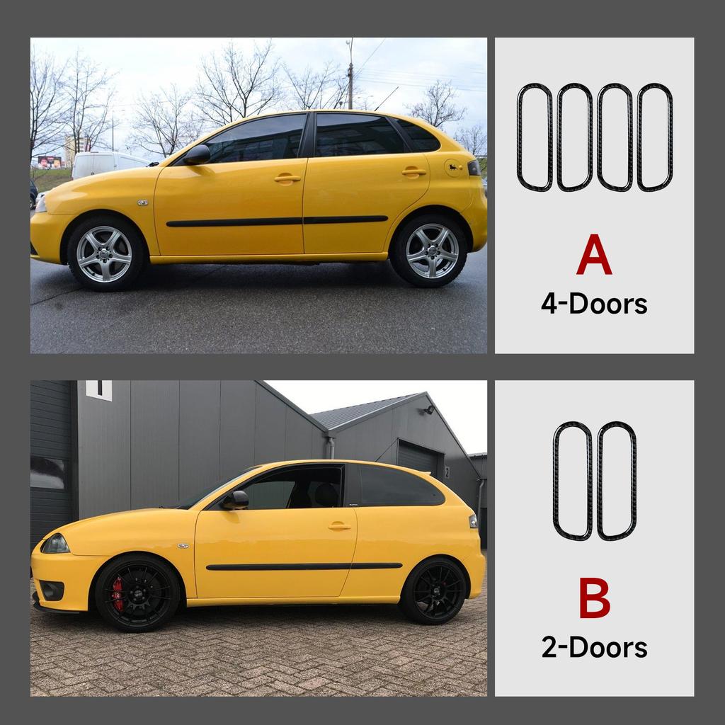 YJTX6 Für SEAT Cordoba Ibiza 6L (2002-2009) Auto Schaltknauf Abdeckung Verkleidung Kohlefaser Innenraum Aufkleber. Armaturenbrett Geschwindigkeitsanzeige Panel