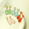 HECHENG, Transparent Stone Dangle Earrings for Women Trendy Charm Geometric CZ Statement Drop Earrings Bohemia Zircon