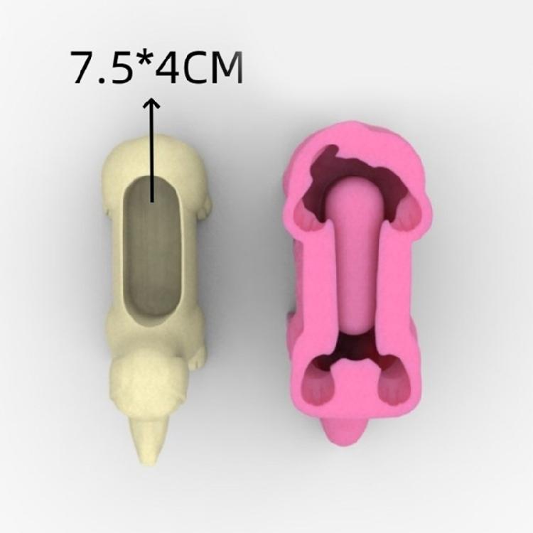 Succulent Vase Moulds Flowerpot Mold Dachshund Dog Shape Plant Pots Mold Pen Storage Holder Moulds for Making Planter