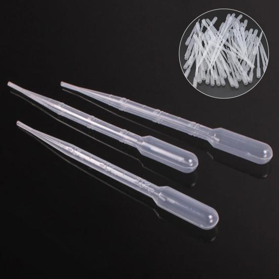 100Pcs 3ml Disposable Plastic Liquid Dropper Transfer Graduated Pipette Tool