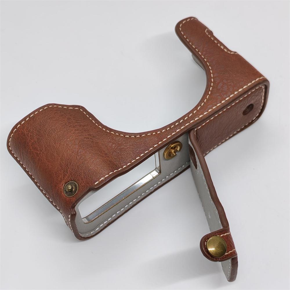 PU Leather Camera Half Case for Fujifilm X100VI Fuji X100VI Base Cover Battery Opening Shell