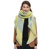 Women'S New European And American Shawl Scarf, Autumn And Winter Large Grid Triangle Imitation Cashmere Double-Sided Scarf