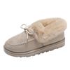 Fashion 2024 Winter Women Cotton Shoes Comfortable Plush Warm Snow Boots Ladies Casual Flat Short Boots Solid Color Furry Females Shoes