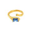 Bague ouverte 2026 Pierre Lumineuse Bague Zirconium Rétro 18K pour Femme
