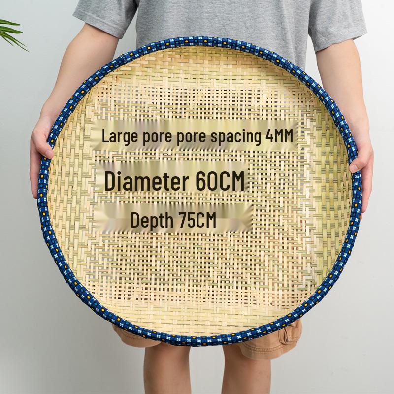 Bamboo Weaving Winnowing Basket and Sieve - Large Size for Household and Farm Use
